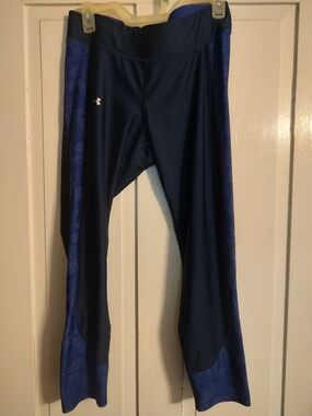 Under Armour women's XL heatgear Compression Pants Navy Blue Activewear